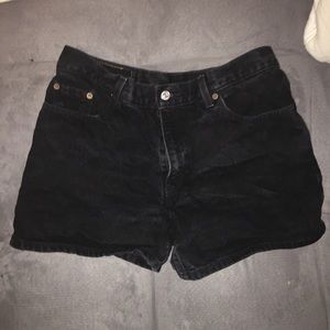 VINTAGE Levis Black Denim Shorts